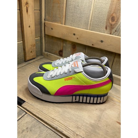 Us9 Puma Roma Amor Logo Yellow/Pink 372113-02 Womens EU40 - Picture 7 of 9